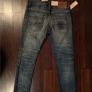 Denim & Supply Ralph Lauren Blue Skinny Jeans with Lived-In Look
